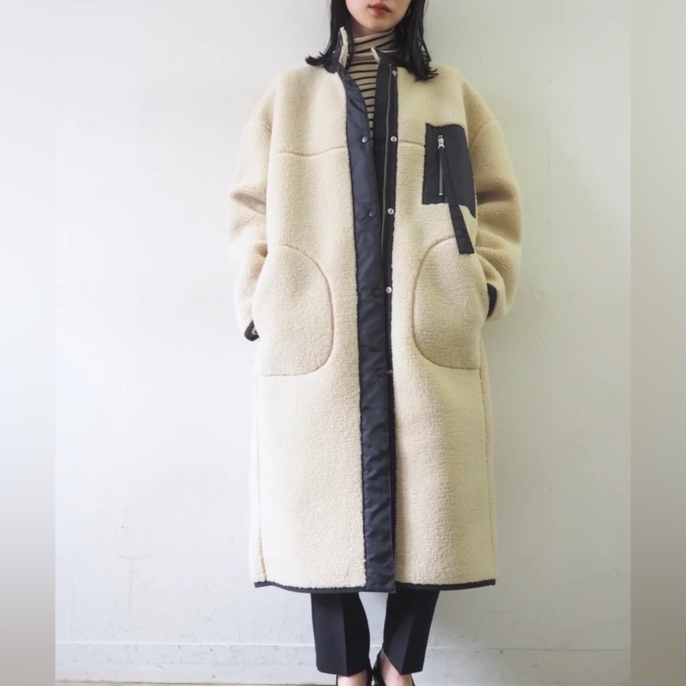 Women's Todayful Cream and Black Coat